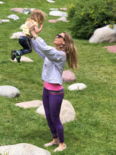 Load image into Gallery viewer, Purple Crown Chakra Star High Waist Yoga Long Leggings