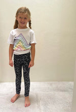 Load image into Gallery viewer, Black Glitter Girls Leggings