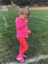 Load image into Gallery viewer, Orange Stars Chakra Girl Leggings