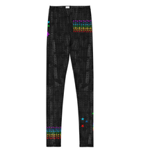 Load image into Gallery viewer, Black Chakra Stars Girls Leggings