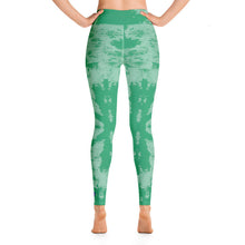 Load image into Gallery viewer, Mermaid Green Heart Chakra High Waist Yoga Leggings