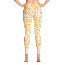 Load image into Gallery viewer, Daisy Orange High Waist Yoga Leggings