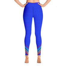 Load image into Gallery viewer, Blue Chakra Symbols High Waist Yoga Leggings