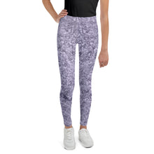 Load image into Gallery viewer, Purple Crystal Girls Leggings
