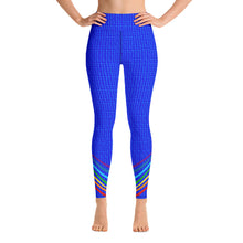 Load image into Gallery viewer, Blue Chakra Symbols High Waist Yoga Leggings