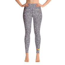 Load image into Gallery viewer, Silver Glitter High Waist Yoga Leggings