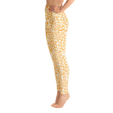 Load image into Gallery viewer, Daisy Orange High Waist Yoga Leggings