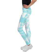 Load image into Gallery viewer, Express Turquoise Tie-Dye Girls Leggings