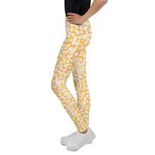 Load image into Gallery viewer, Daisy Orange Girls Leggings