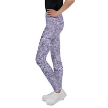 Load image into Gallery viewer, Purple Crystal Girls Leggings