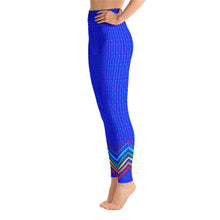 Load image into Gallery viewer, Blue Chakra Symbols High Waist Yoga Leggings
