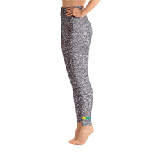 Load image into Gallery viewer, Silver Glitter High Waist Yoga Leggings