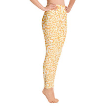 Load image into Gallery viewer, Daisy Orange High Waist Yoga Leggings