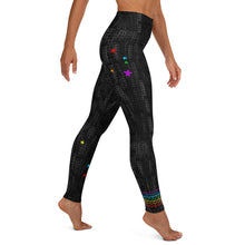 Load image into Gallery viewer, Black Chakra Stars High Waist Yoga Leggings