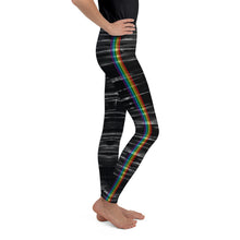 Load image into Gallery viewer, Black Chakra Stripes Girl Leggings