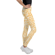 Load image into Gallery viewer, Daisy Orange Girls Leggings