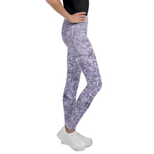 Load image into Gallery viewer, Purple Crystal Girls Leggings