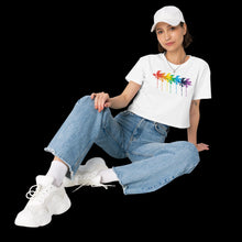 Load image into Gallery viewer, Palm Tree Color Spectrum Crop Top Tee