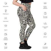 Load image into Gallery viewer, Daisy Recycled Crossover leggings with pockets
