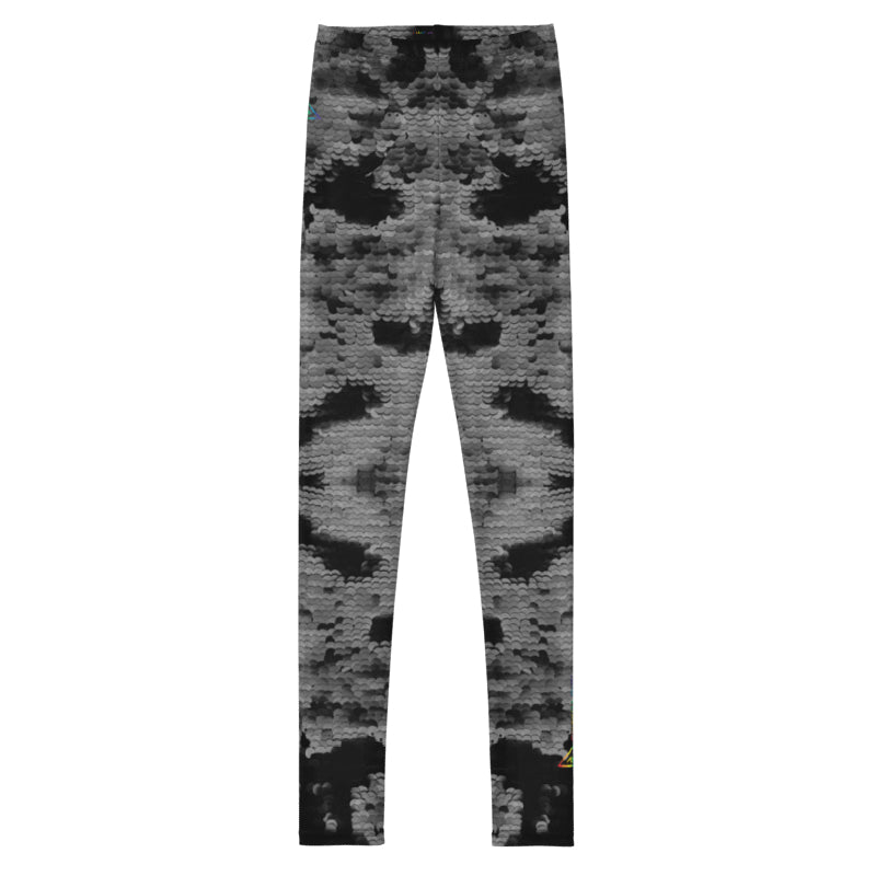 Gray Mermaid Girls Leggings