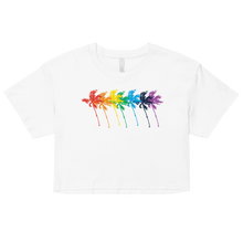 Load image into Gallery viewer, Palm Tree Color Spectrum Crop Top Tee
