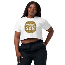 Load image into Gallery viewer, Sun Glitter Womens Crop Top Tee ☀️
