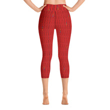 Load image into Gallery viewer, Red Triangle High Waist Capri Leggings
