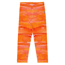 Load image into Gallery viewer, Orange Watercolor Girls Leggings
