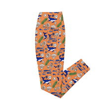 Load image into Gallery viewer, Whale Recycled Crossover leggings with pockets
