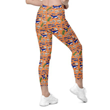 Load image into Gallery viewer, Whale Recycled Crossover leggings with pockets
