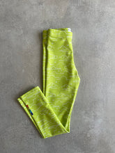 Load image into Gallery viewer, Lime Green Clouds Girls Leggings
