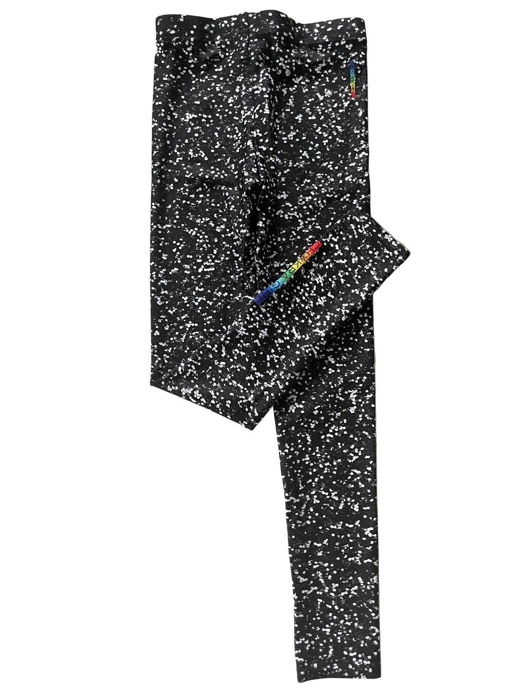 Black Glitter Girls Leggings