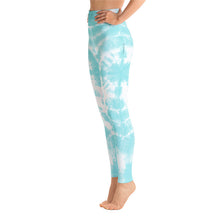 Load image into Gallery viewer, Express Turquoise Tie-Dye High Waist Yoga Leggings
